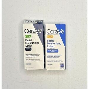 Cera Ve Facial Moisturizing Lotion Bundle - AM (SPF 30) and PM (Lightweight)
